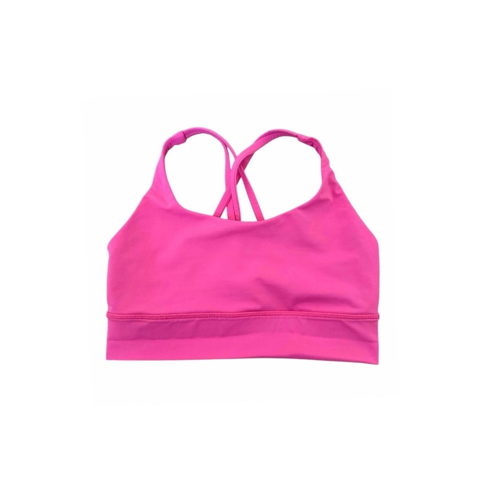 LULULEMON Women's Energy Longline Bra Raspberry Glow Vibrant Size 8 Premium